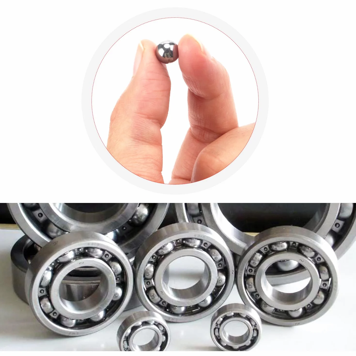 YIXISI 400 Pezzi Cuscinetti a Sfera in Acciaio Cromato, Dimensioni 2-8 mm, Kit di Precisione per Bicicletta Skateboard
