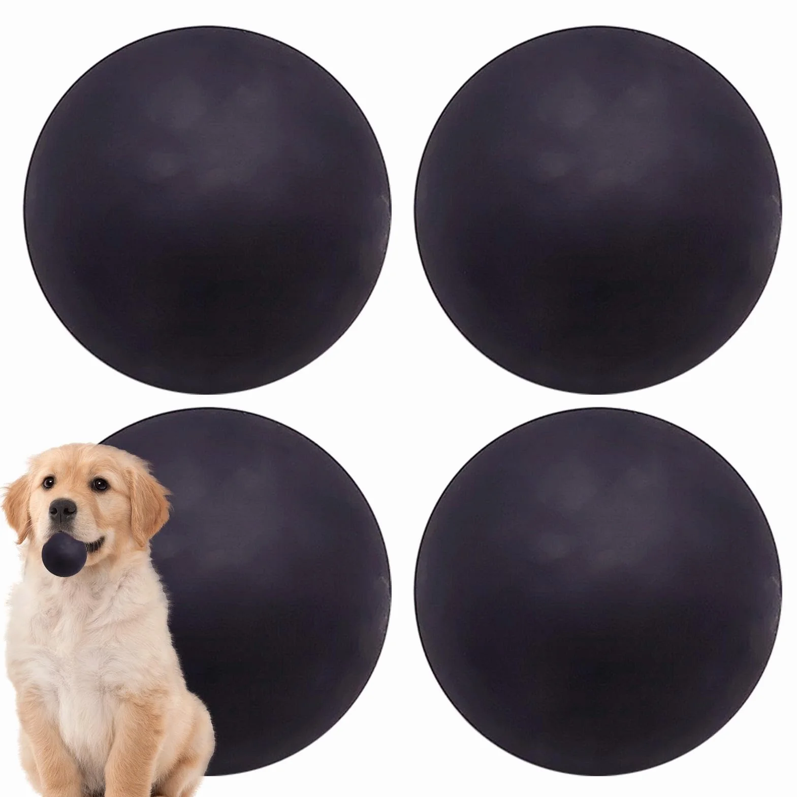 Palline da squash altamente elastiche, facili da saltare, per bambini e animali domestici, in gomma ben visibili