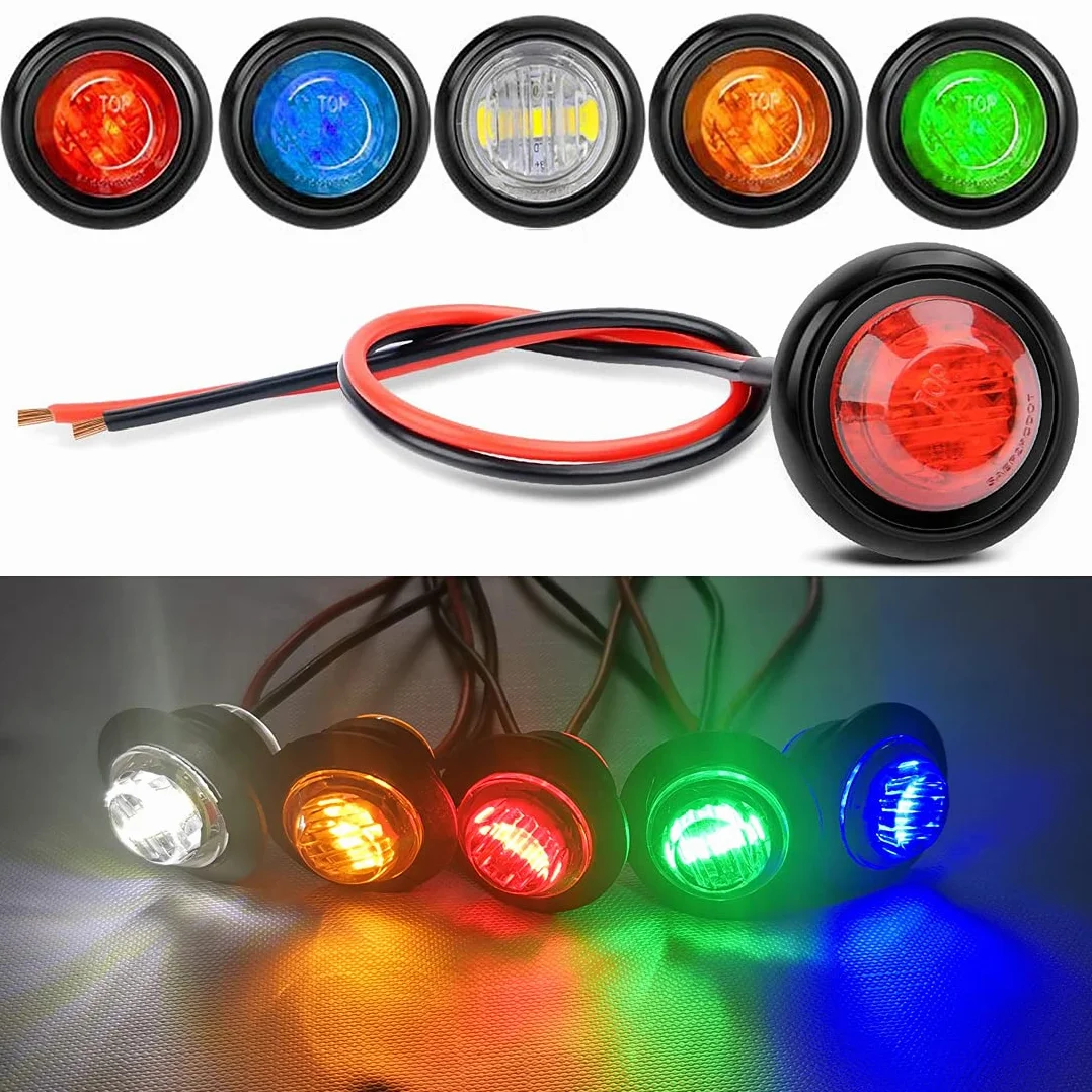 GUUZI 5 Luci LED Impermeabili 12V Rosso Ambra Blu Verde Bianco Illuminazione Subacquea