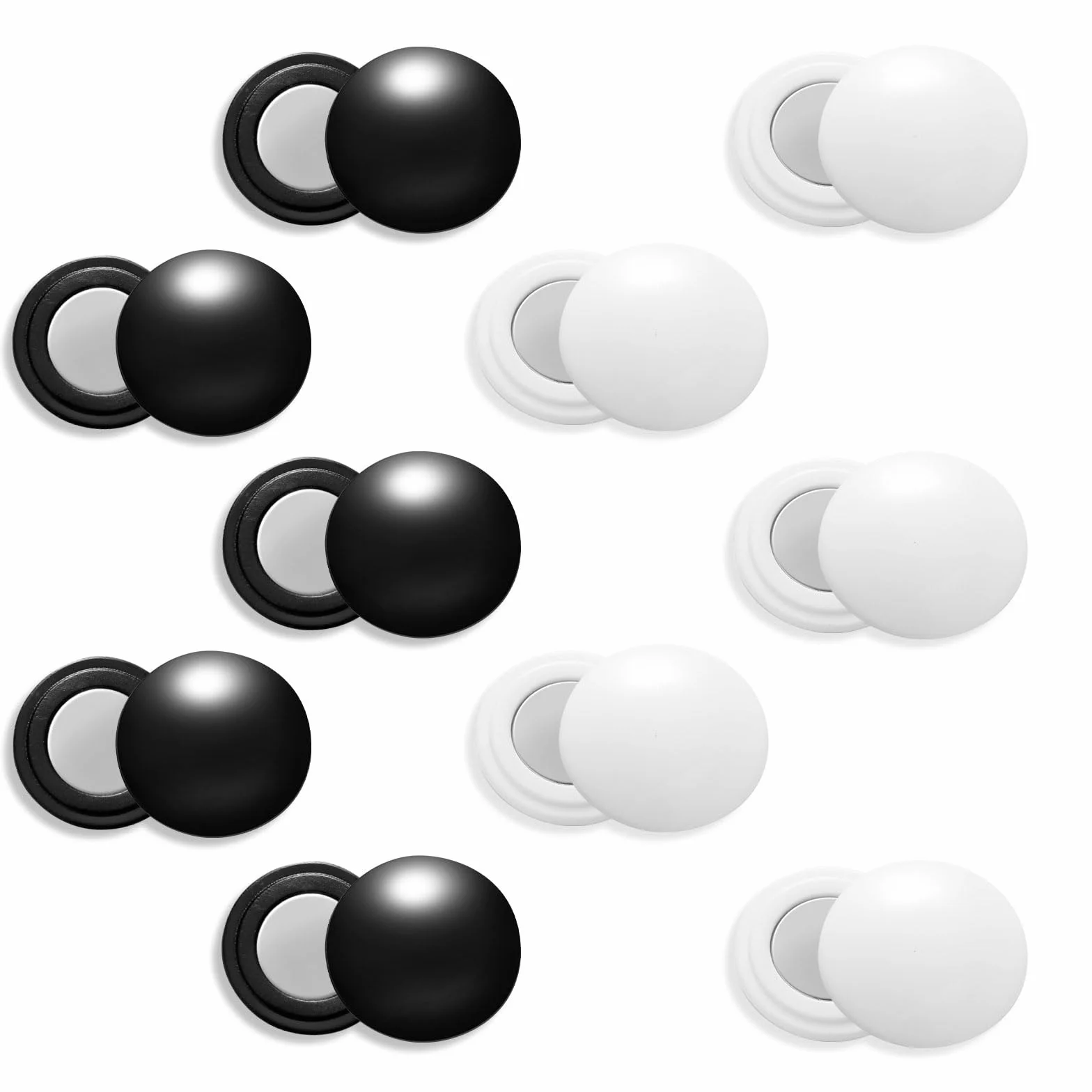 Magnetici Clip per Pettorali da Corsa Portanumero Maratona Fibbie Magnetiche Clip Gara Corridori Triathlon Ciclismo Bianco Nero