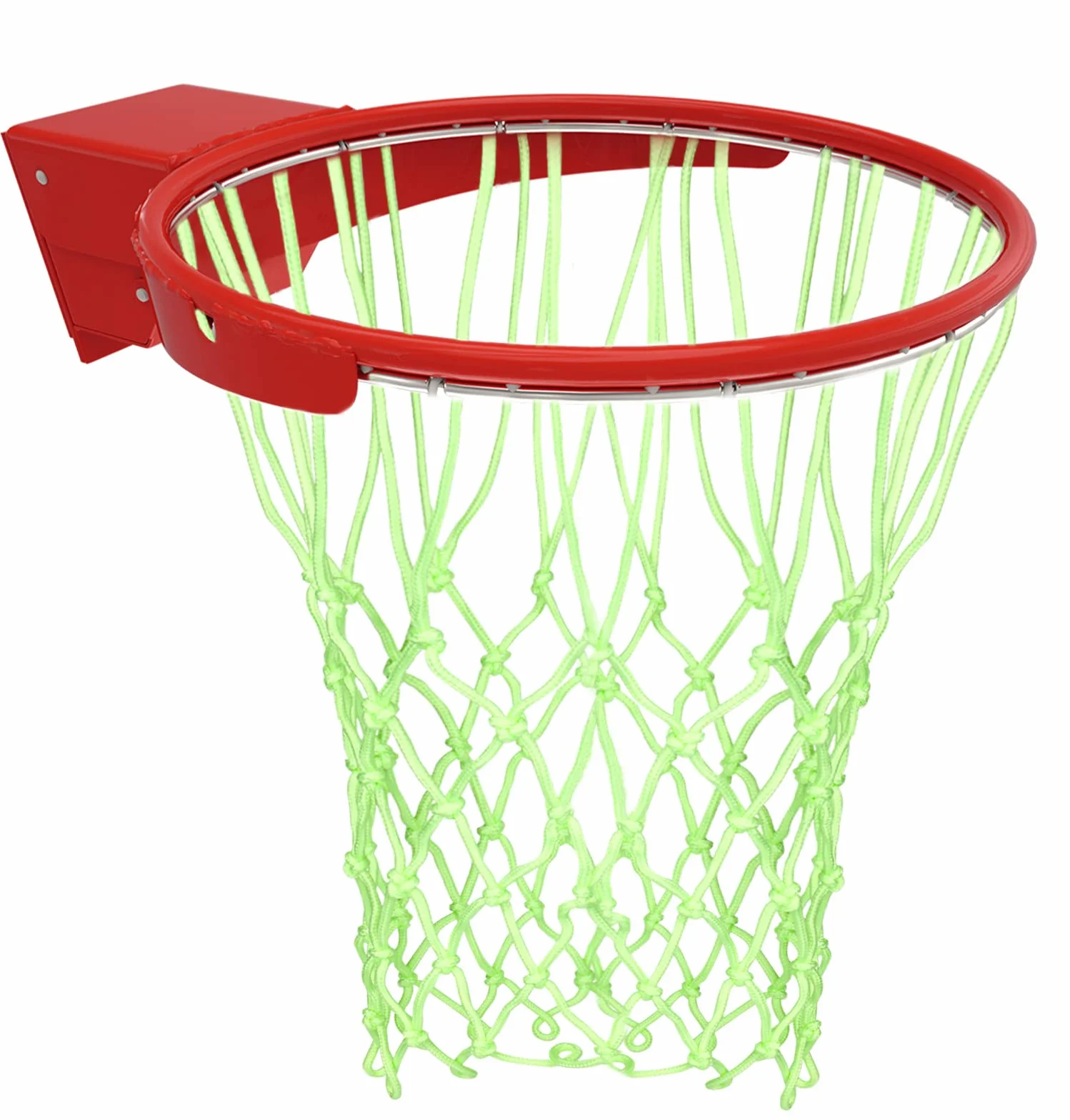 Rete da Basket Luminosa SAVITA Nylon Robusto 12 Loop Verde Energia Solare