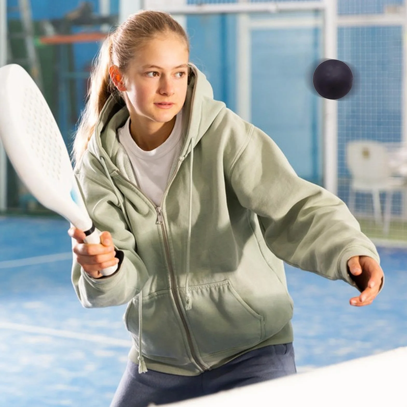 Palline da squash altamente elastiche, facili da saltare, per bambini e animali domestici, in gomma ben visibili