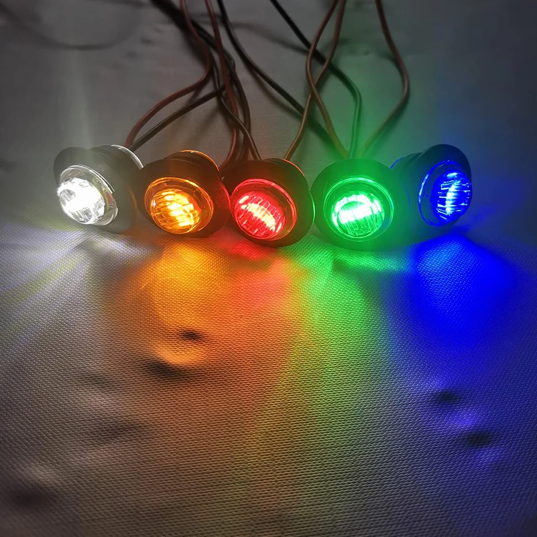 GUUZI 5 Luci LED Impermeabili 12V Rosso Ambra Blu Verde Bianco Illuminazione Subacquea