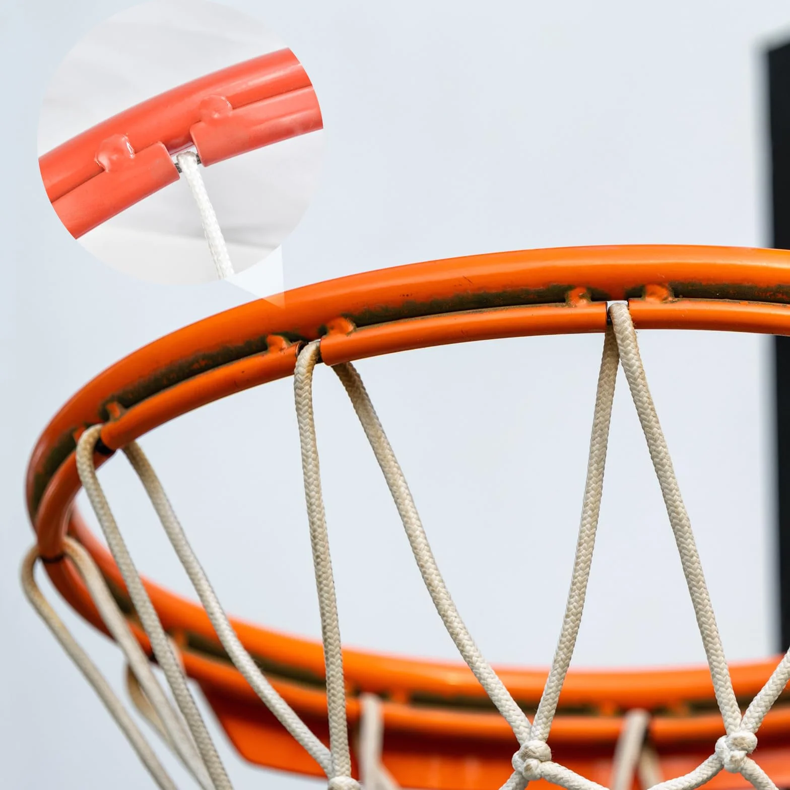 ORFOFE Corda di Infilatura Rete da Basket in Filo di Acciaio Fibbia in Alluminio Cavo di Fissaggio Resistente per Rete Canestro Basket