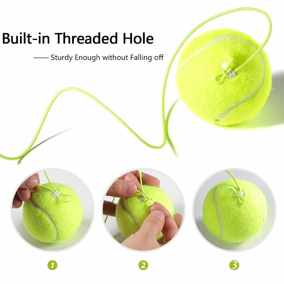 HERCHR Allenatore di Tennis Rimbalzo, Tennis Trainer Base Dispositivo di Allenamento per Tennis Ball Rebounder Attrezzatura da Tennis Portatile Auto-Pratica
