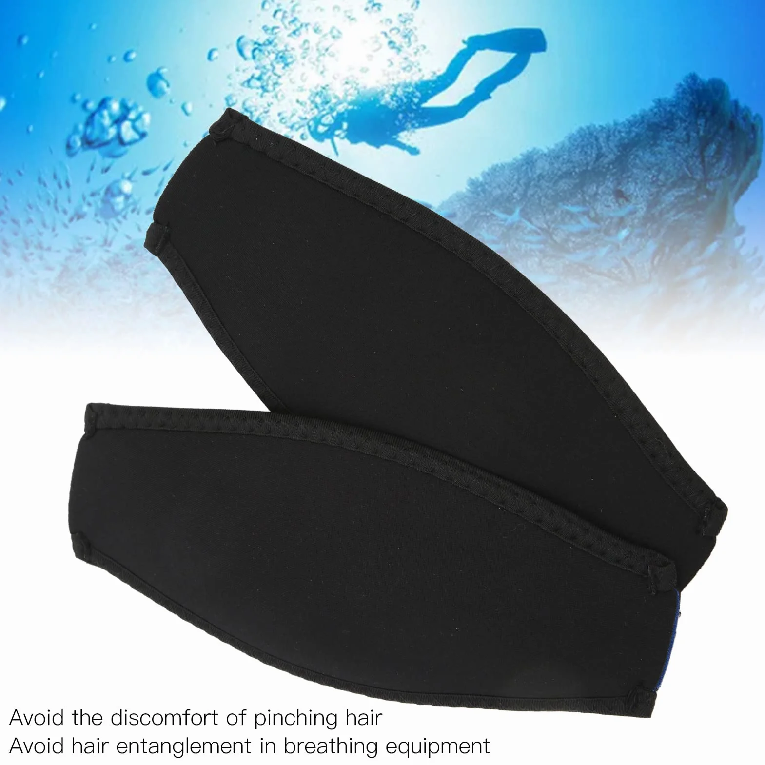 Cinturino per Maschera da Sub, Cinturino per Maschera da Sub in Materiale Neoprene 2 Pezzi Protezione di Sicurezza a Struttura Morbida di Colore per Il Nuoto