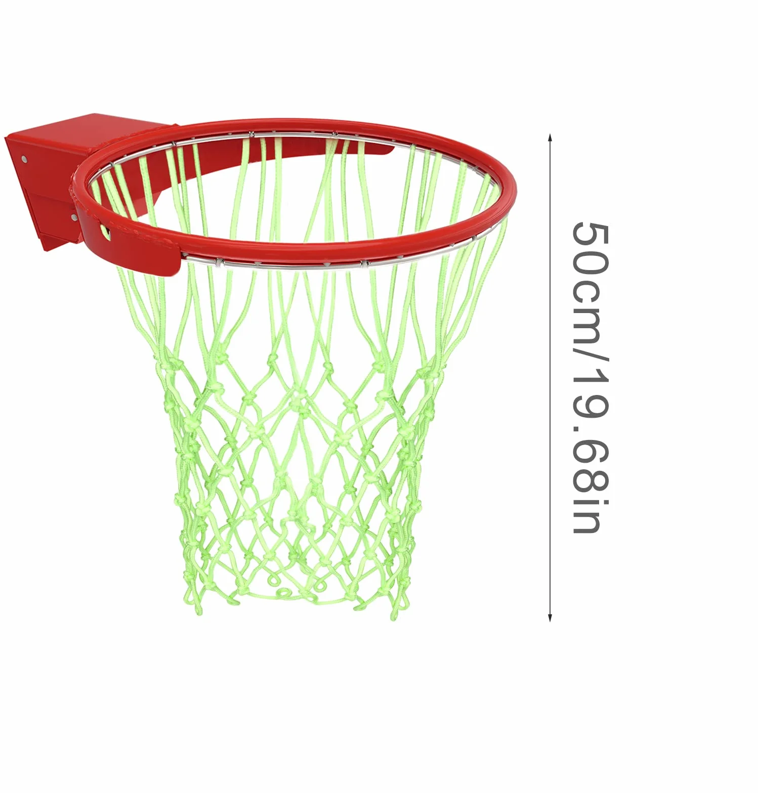 Rete da Basket Luminosa SAVITA Nylon Robusto 12 Loop Verde Energia Solare