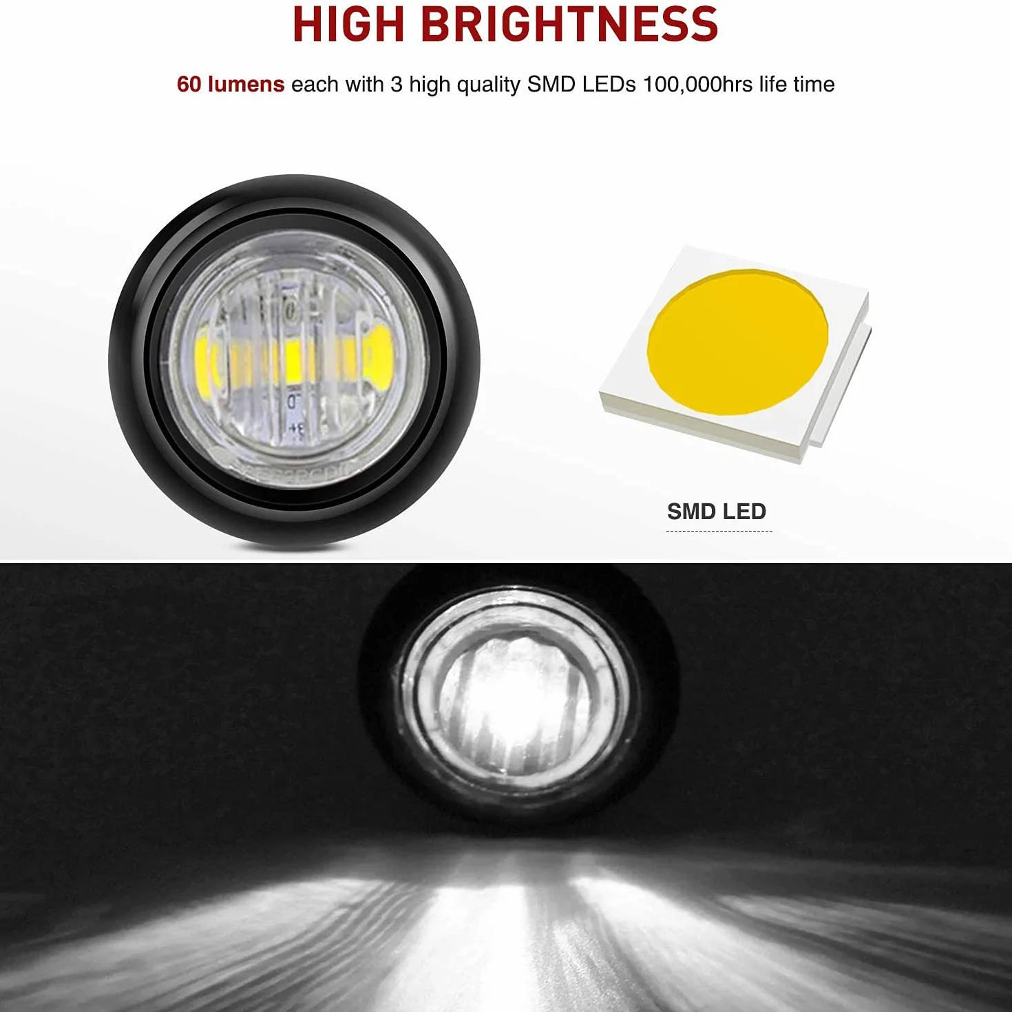 GUUZI 5 Luci LED Impermeabili 12V Rosso Ambra Blu Verde Bianco Illuminazione Subacquea