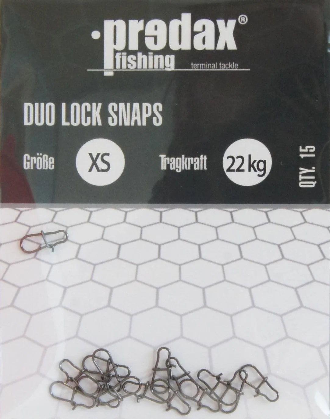 Predax Duo Lock Snap XS 22kg, snaps per pesci predatori, gancio per esche artificiali