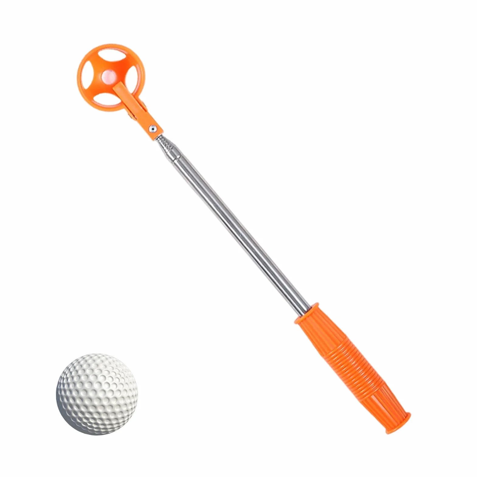 Paletta telescopica portatile per raccogliere palline da golf, con clip di bloccaggio