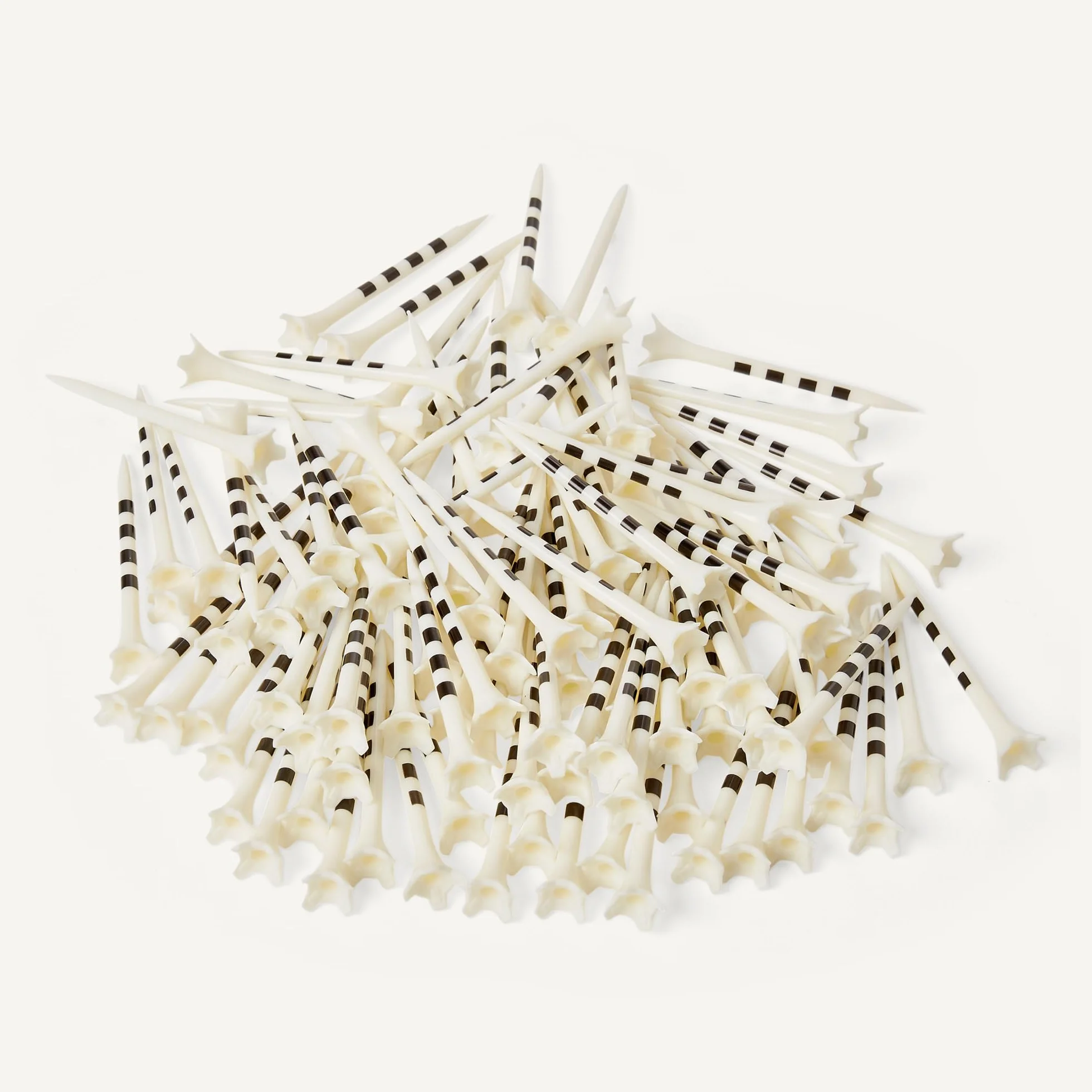 Amazon Basics Tee da Golf con Sistema di Marcatura Altezza - Plastica Riciclata - 4 Punte - Bianco - 100 Pezzi