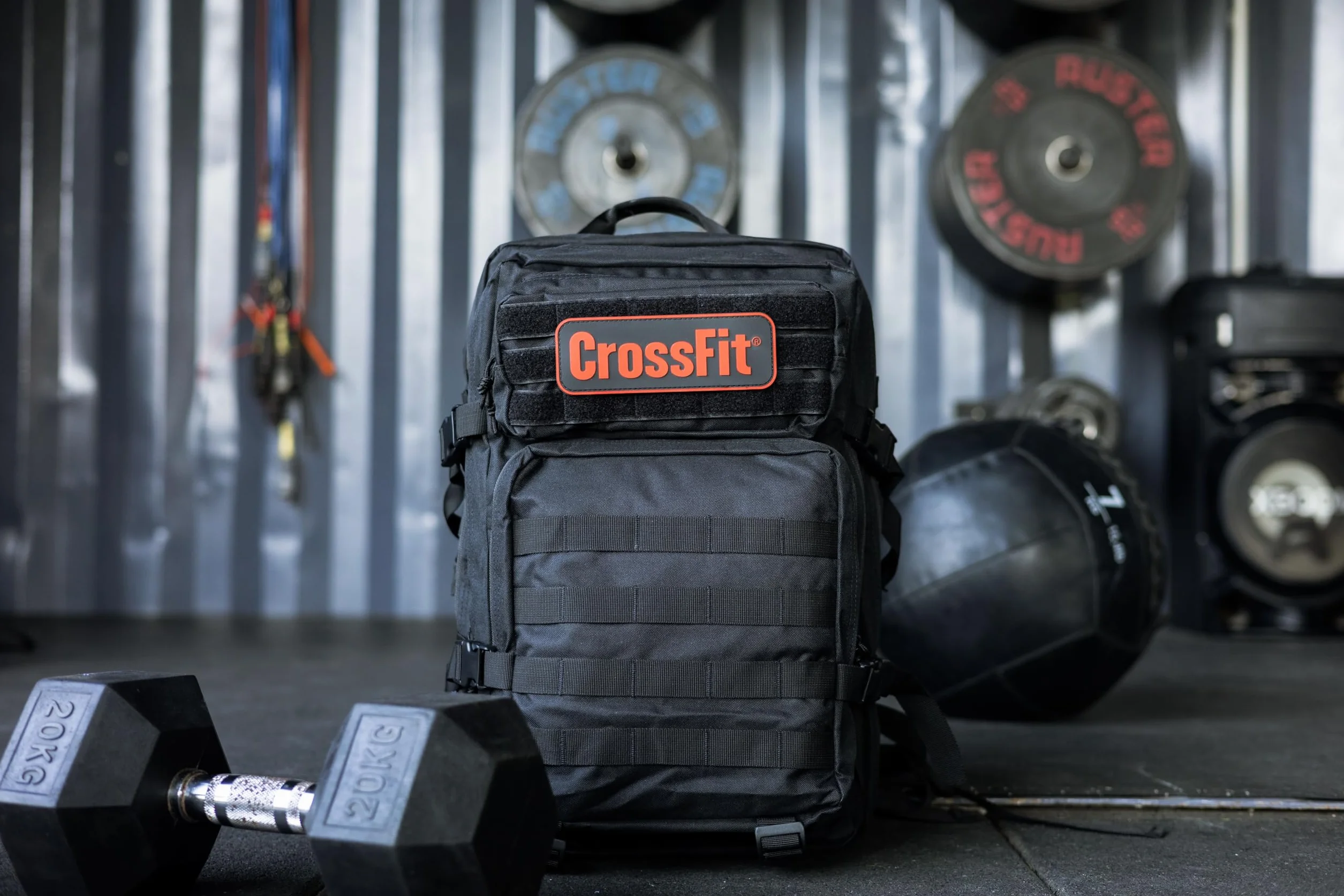 Toppa PVC CrossFit 3D Relief compatibile chiusura a strappo maschio femmina rosso nero