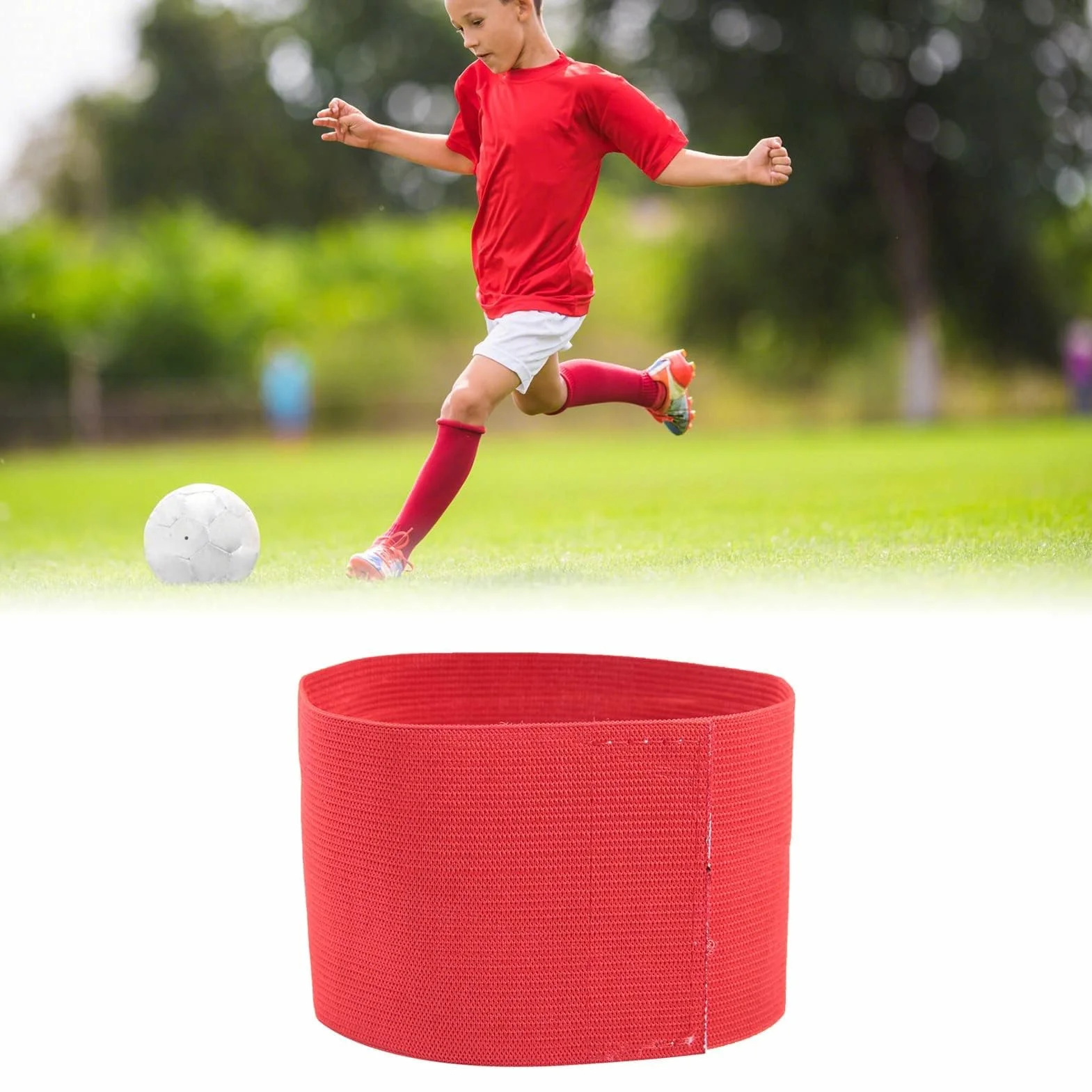 Fascia da braccio per capitano di calcio, fasce da braccio regolabili da calcio da 6 pezzi, fasce elastiche da capitano per calcio per giovani adulti, fasce per giocatori di calcio