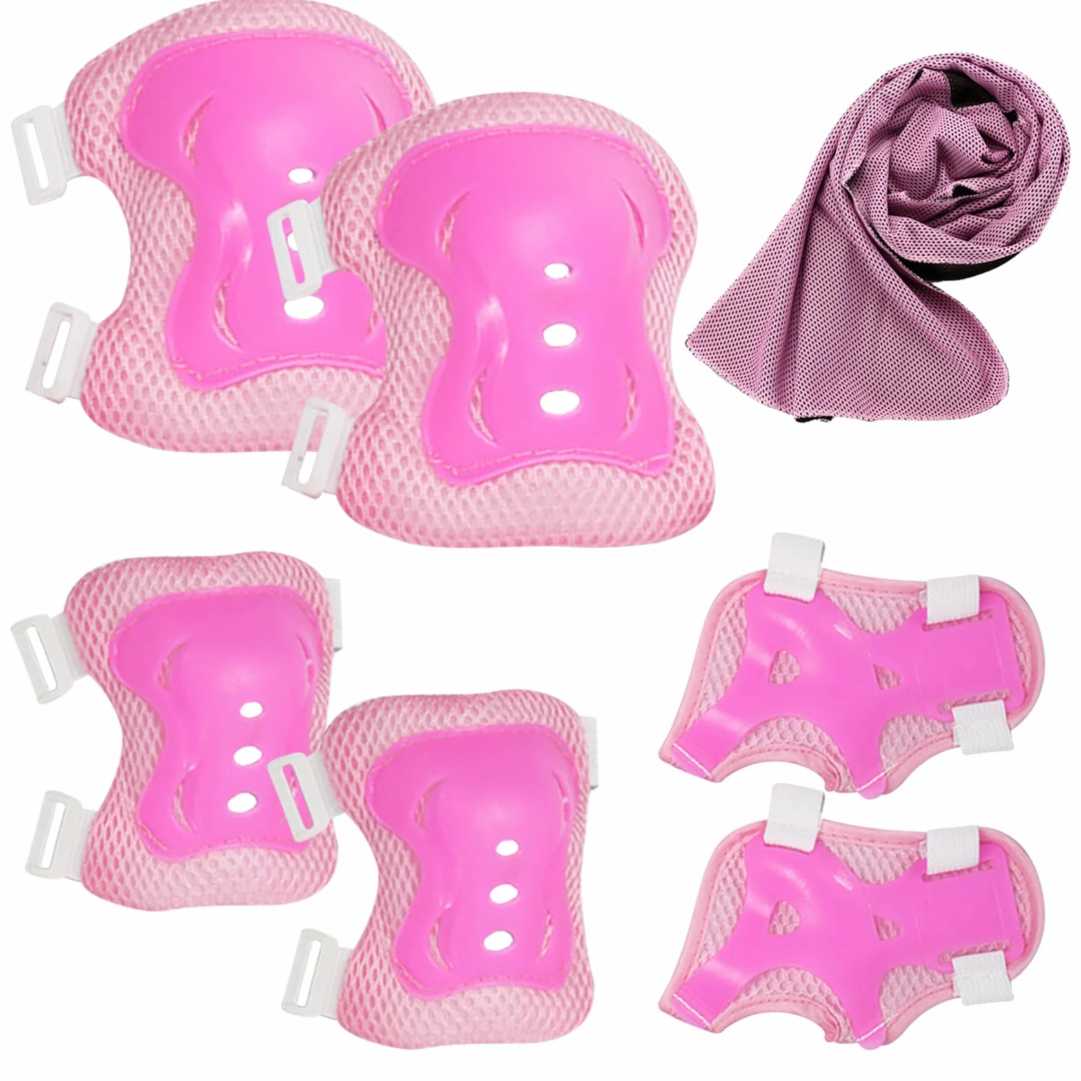 BDSHUNBF Protezioni Skateboard Bambino, Set di Protezioni per Bambini, Protezioni Pattini Ginocchiere Gomitiere, Regolabile Ginocchiere Gomitiere per Skateboard Bicicletta Pattinaggio Monopattino