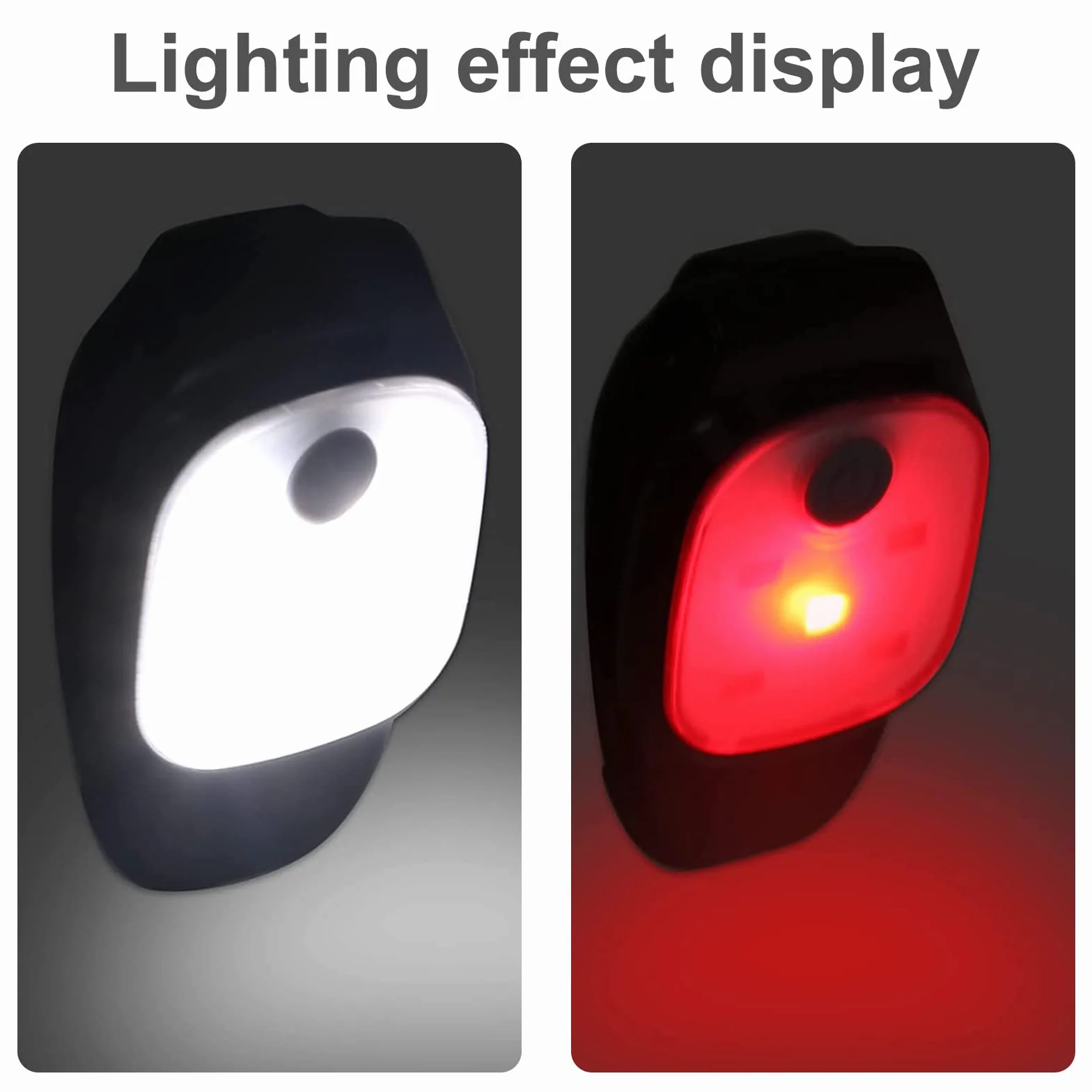 Clip Luce LED per Corsa e Jogging: 2 Pezzi Riflettenti USB Ricaricabile, Clip-on per Jogger, Mini Faro da Testa per Corsa all'Aperto