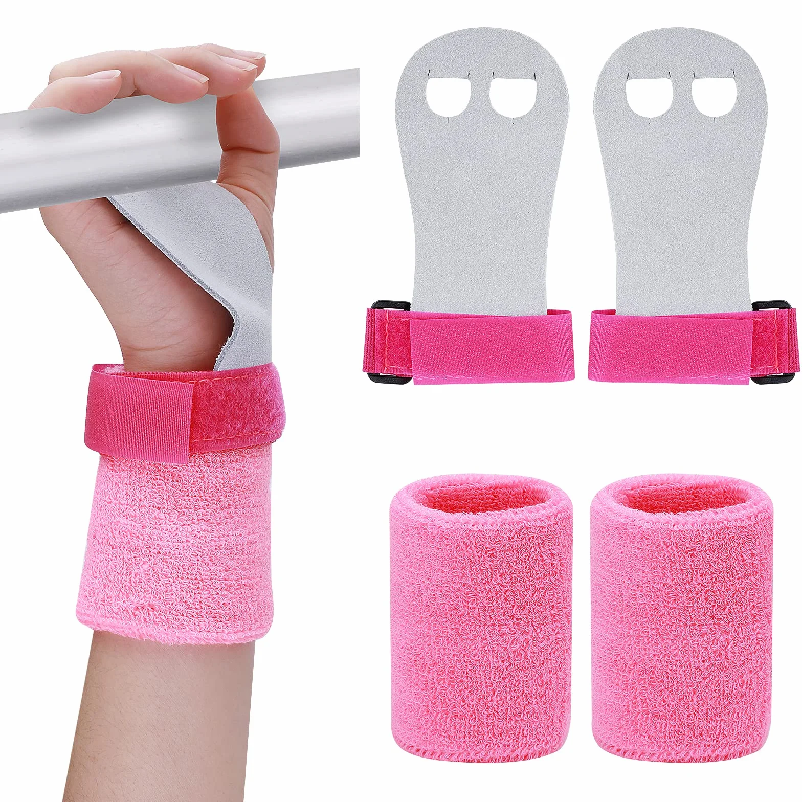 Abeillo Set di 2 Impugnature da Ginnastica per Bambini, Protezione Palmi e Supporto Polso