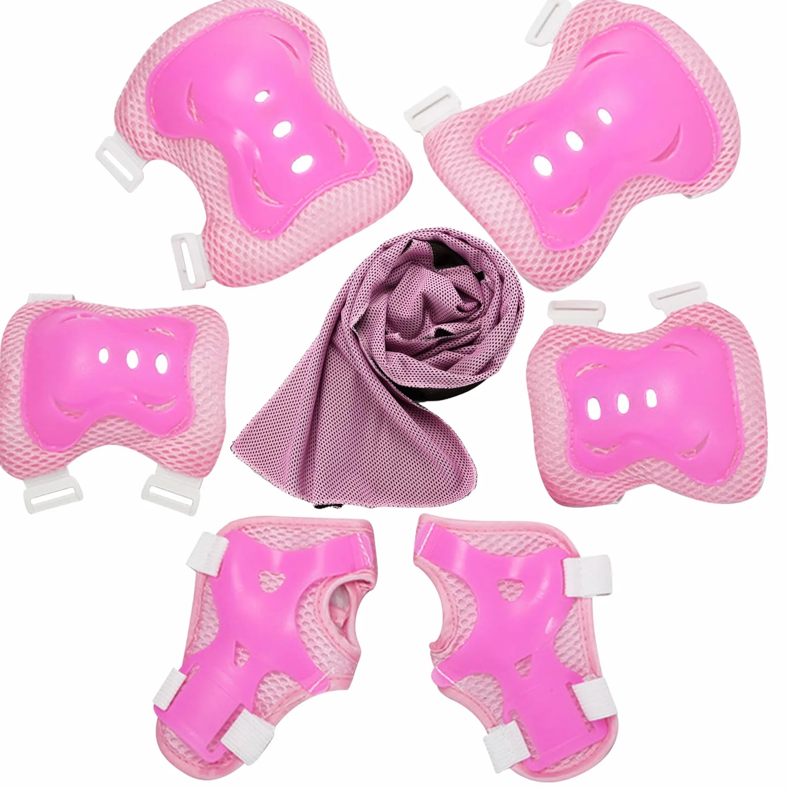 BDSHUNBF Protezioni Skateboard Bambino, Set di Protezioni per Bambini, Protezioni Pattini Ginocchiere Gomitiere, Regolabile Ginocchiere Gomitiere per Skateboard Bicicletta Pattinaggio Monopattino