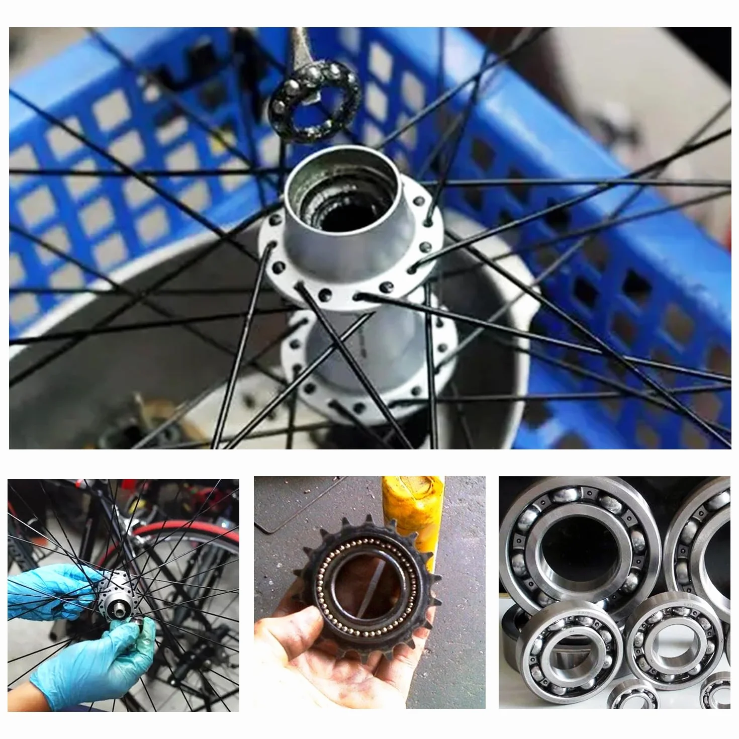 YIXISI 400 Pezzi Cuscinetti a Sfera in Acciaio Cromato, Dimensioni 2-8 mm, Kit di Precisione per Bicicletta Skateboard