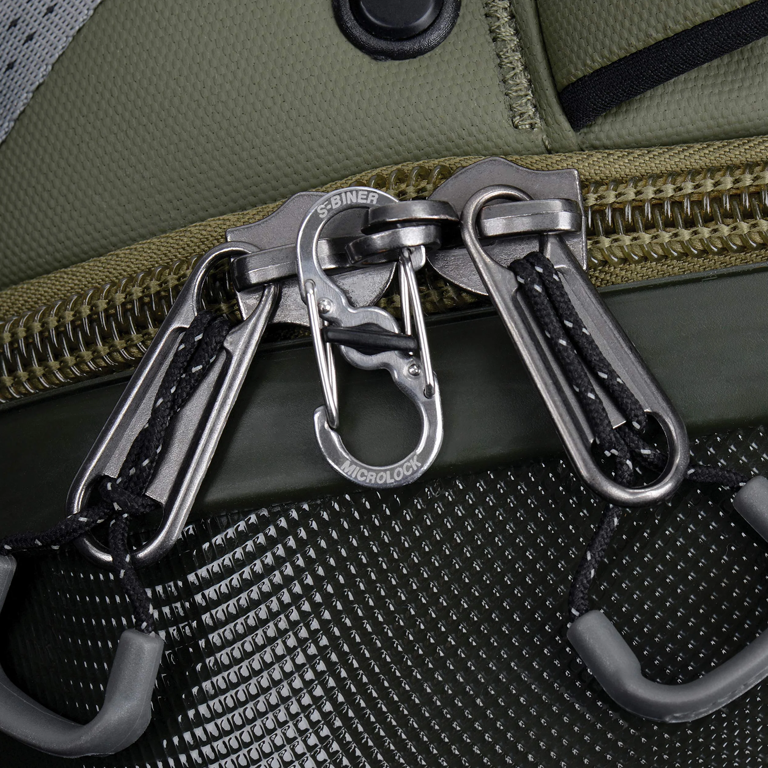 NiteIze S-Biner Microlock Doppio Moschettone Acciaio Inox