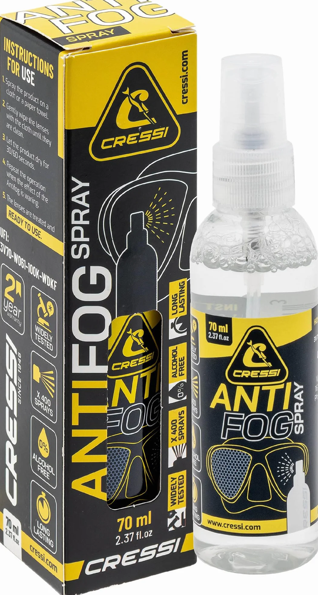 Cressi Anti Fog Spray 70 ml do Masek Sub i Okularów Pływackich