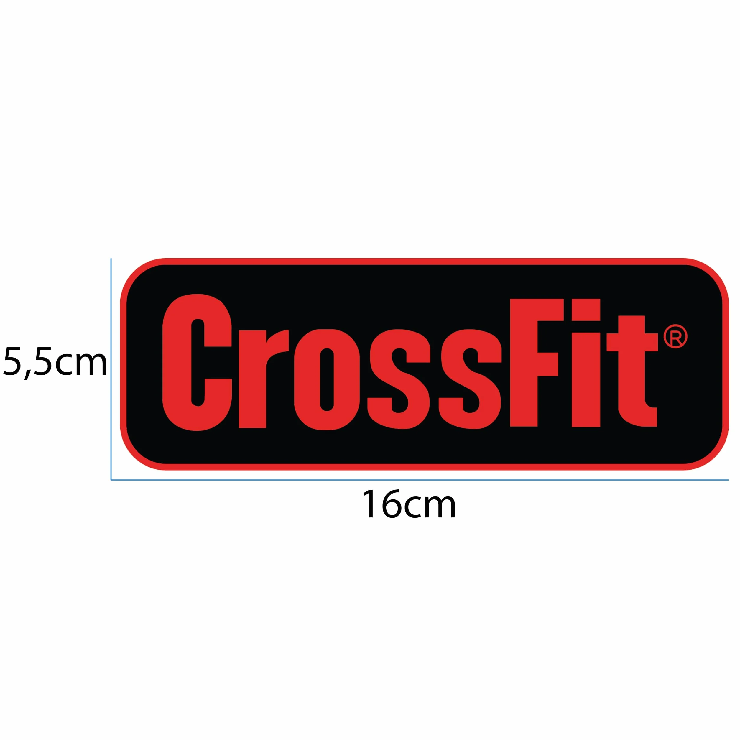 Toppa PVC CrossFit 3D Relief compatibile chiusura a strappo maschio femmina rosso nero