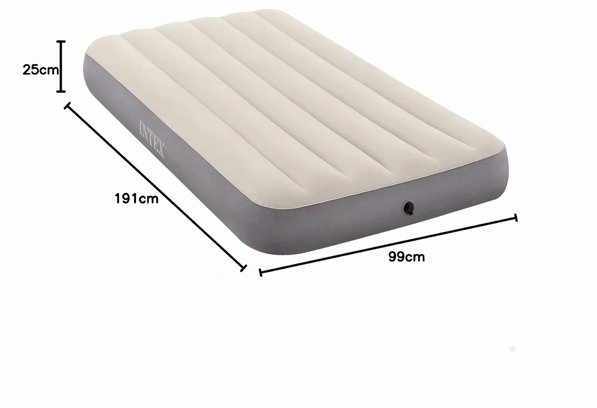 Intex Airbed Materasso Deluxe Singolo Classic Dura Beam Fiber Tech 99 x 191 x 25 cm